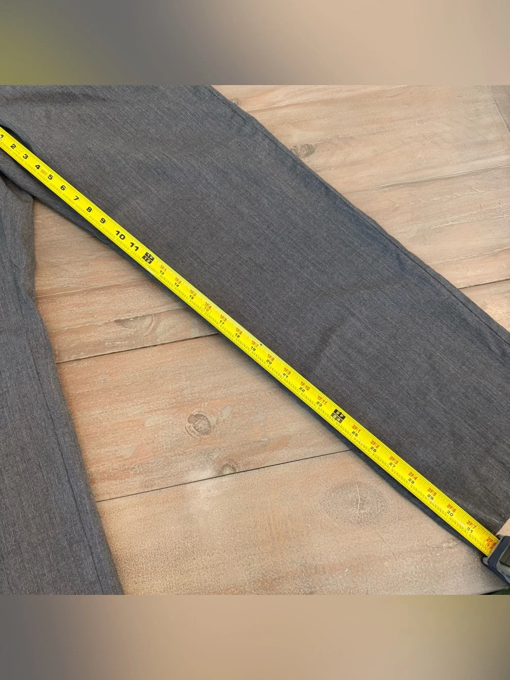Men Banana Republic Dress Wool Pants Bottoms W36 L34 Grey Zipper Closure
